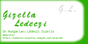 gizella ledeczi business card